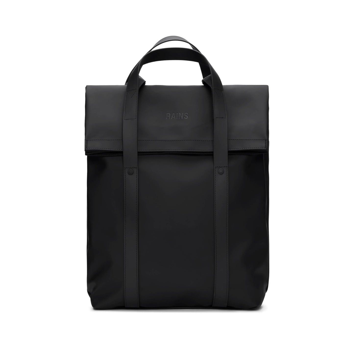 RAINS 2 Way Tote Backpack, Unisex for Men and Women, Black – Fits 16″ Laptop, Waterproof Commuter Backpack