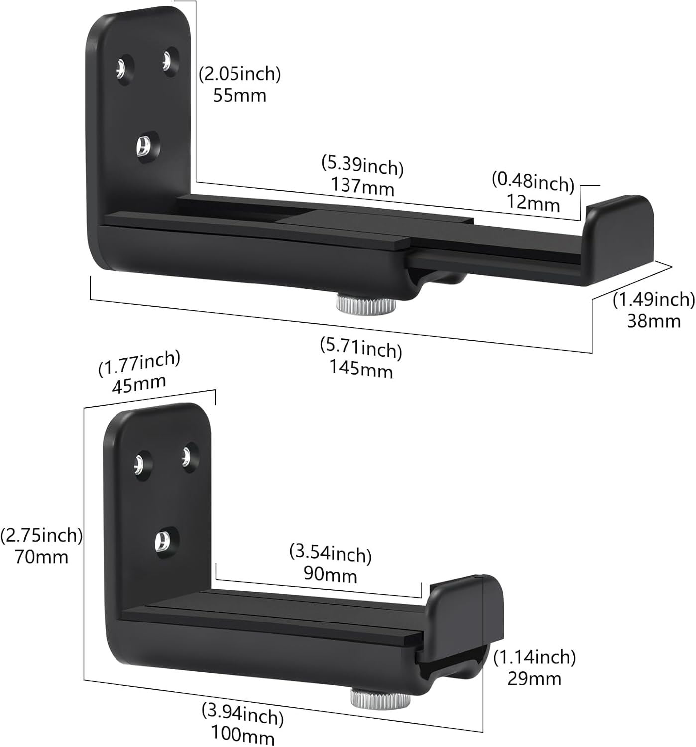 KECHICHENGYUN Soundbar Wall Mount,Easy to Install Anti Drop Universal Sound bar Mounts under TV,Adjustable Soundbar