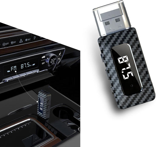 MOXRUQ 5.3 3.5mm USB Bluetooth Receiver for Car, Bluetooth Wireless Audio Adapter, USB Power Supply Aux Jack Adapter