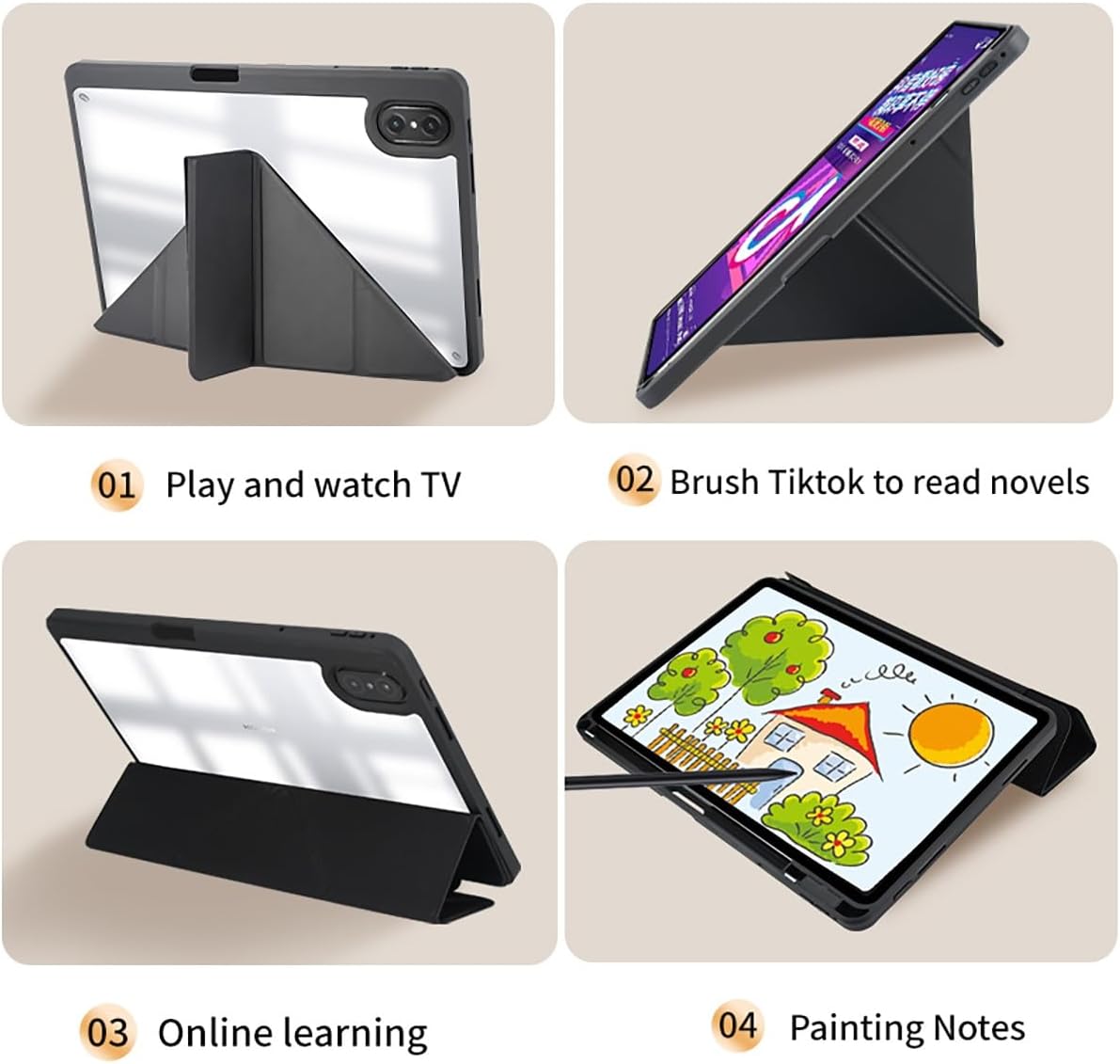 MUDASANQI 11/10.95 Heavy Duty Case Compatible With Huawei Matepad Smart Tablet Cover Case,Slim Protective Folio Shell