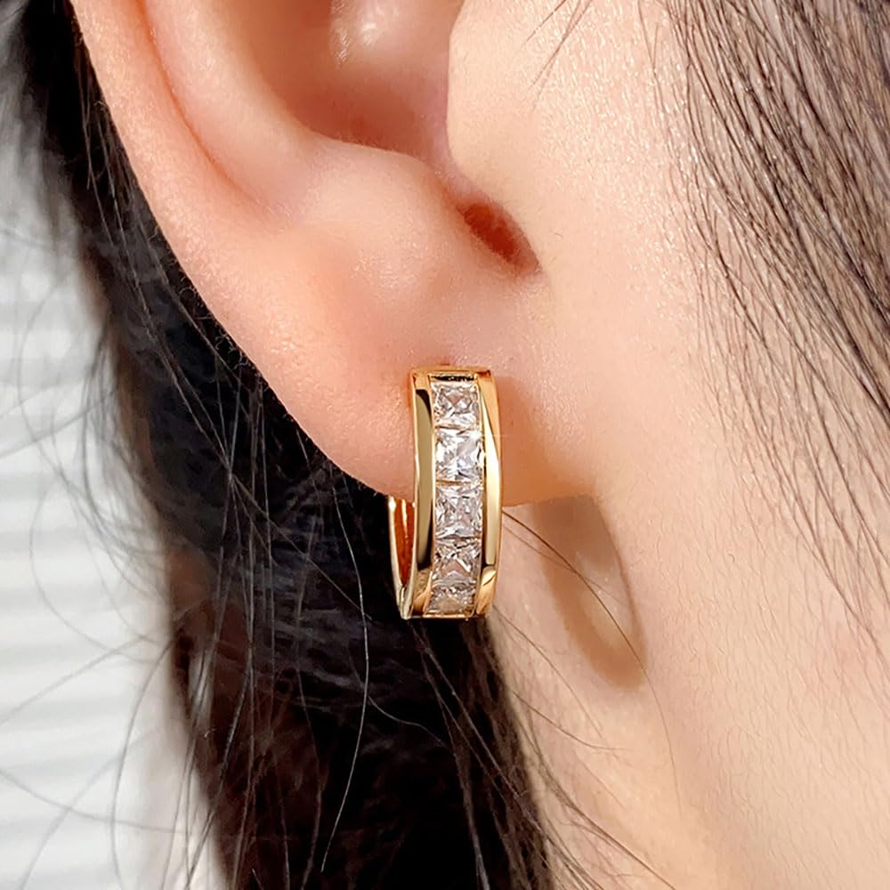 Histone Lymphatic Earring For Women, Lovefinity™ Honorable Joy Halolux Lymphvity Magnetotherapy Germanium Earrings Hoop Jewelry Gifts (Gold)