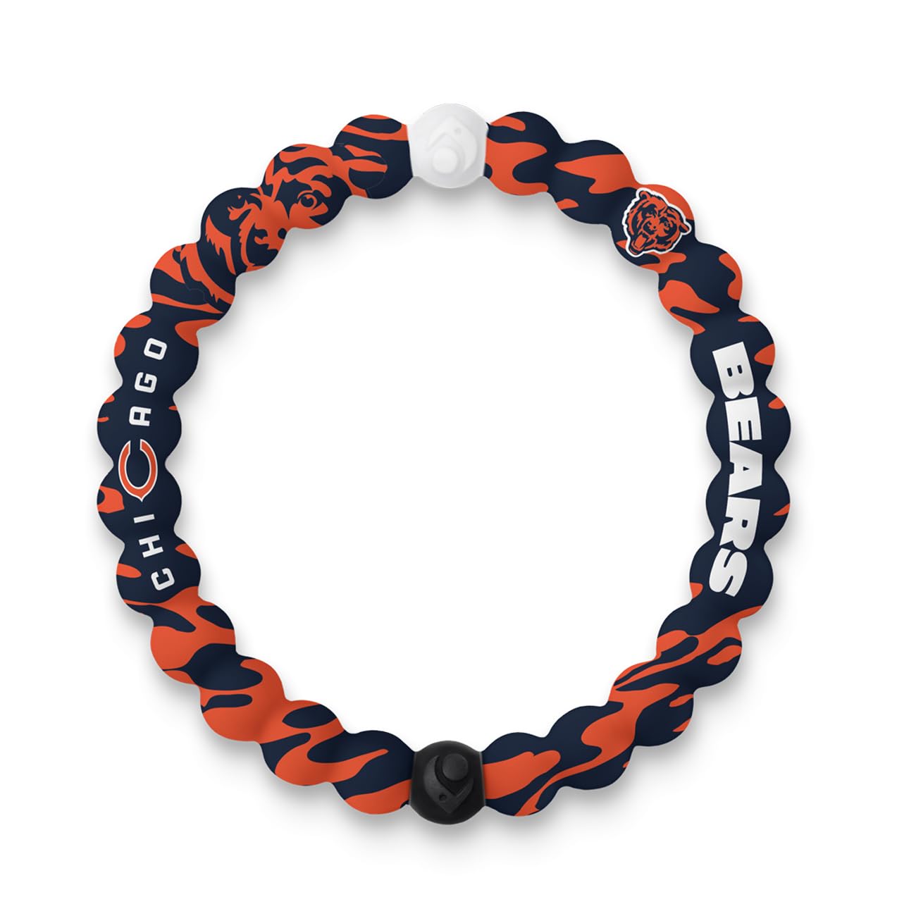 Lokai NFL Football Collection Silicone Beaded Bracelet, Chicago Bears Home Field (Medium) - Beaded Bracelet for Women & Men, Silicone Jewelry Fashion Bracelet Slides-On for Comfortable Fit