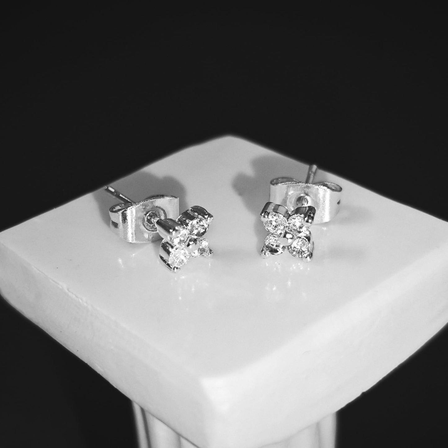 LULII Tennis Necklace Set for Women Dainty Sterling Silver Necklace and Earring Sets Diamond Leaf Stud Earrings Crystal Bracelets for Women Silver Jewelry Sets for Bride Gift