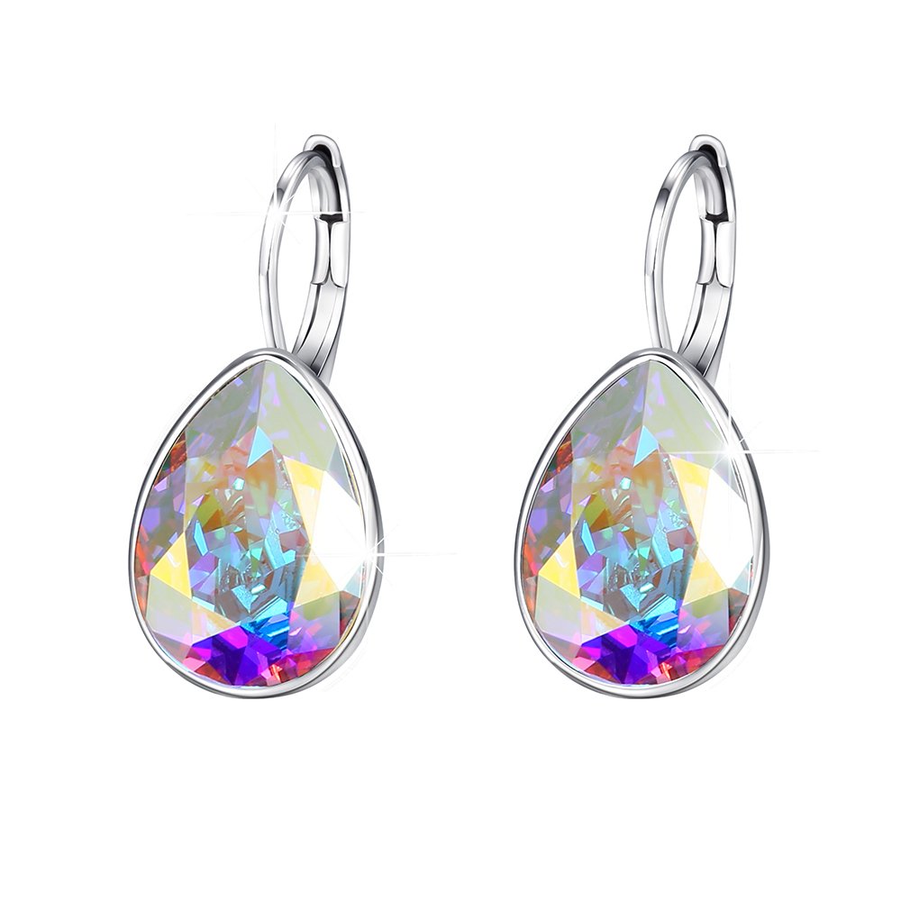 Xuping Jewelry Fashion Huggies Crystal Earring for Women (AB)