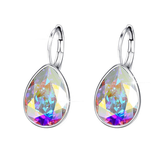 Xuping Jewelry Fashion Huggies Crystal Earring for Women (AB)