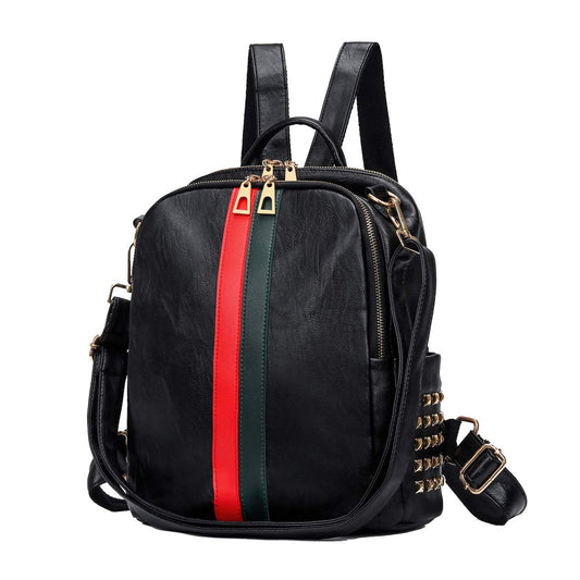 Lowille Backpack Purse For Women Mini PU Leather Rucksack Fashion Small Daypack Travel Shoulder Bag Tote Handbag (Big Black)