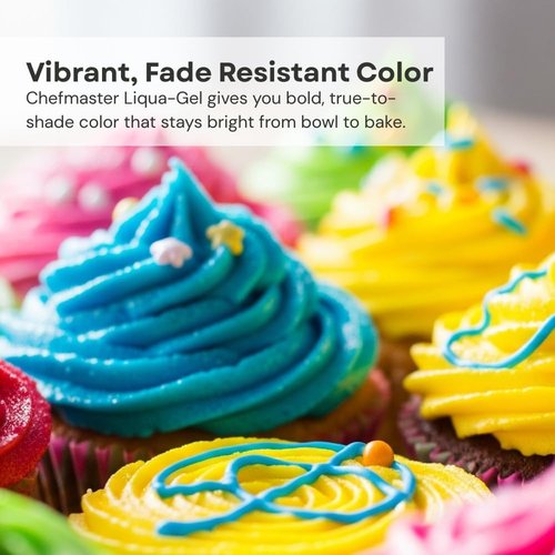 Chefmaster Violet Liqua-Gel® Food Coloring - Vibrant, Fade-Resistant Dye for Icing & Fondant | 0.70 oz
