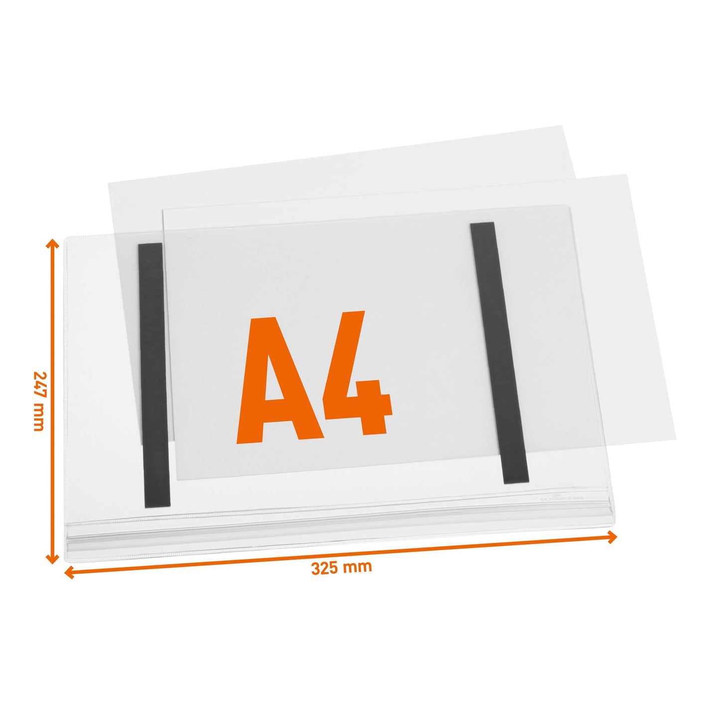 Durable Water-Resistant Letter Magnetic Sign Holder - Pack of 5 Transparent Document Holders - 8.3" x 11.7" Inches Document Display - IPX5 Tested and Perfect for Outdoor Information Displays