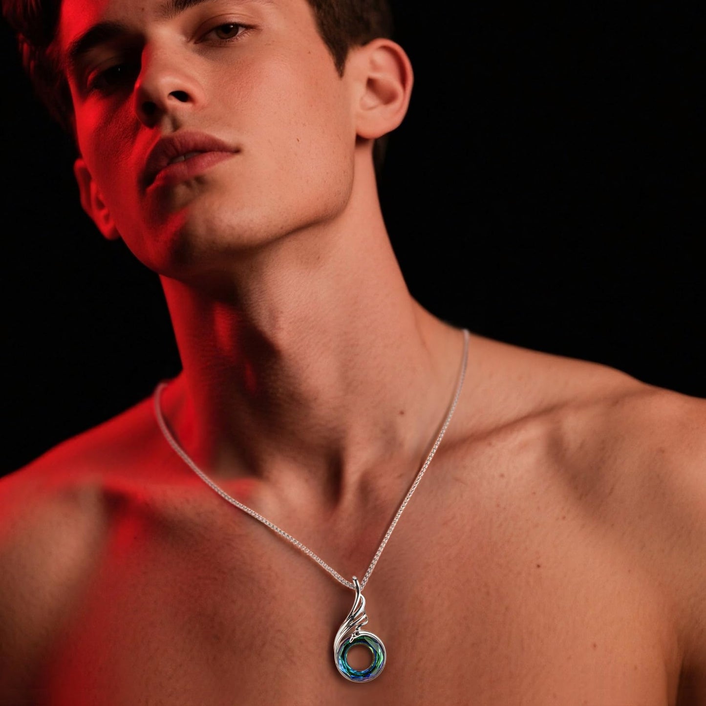 Kate Lynn Phoenix Necklaces for Men Women Pendant Necklace, Unique Birthday Gifts for Women Men, Christmas Mothers Day Gifts for Mom Wife Daughter Fathers Day Jewelry for Dad Husband, Womens Mens Crystal Jewelry