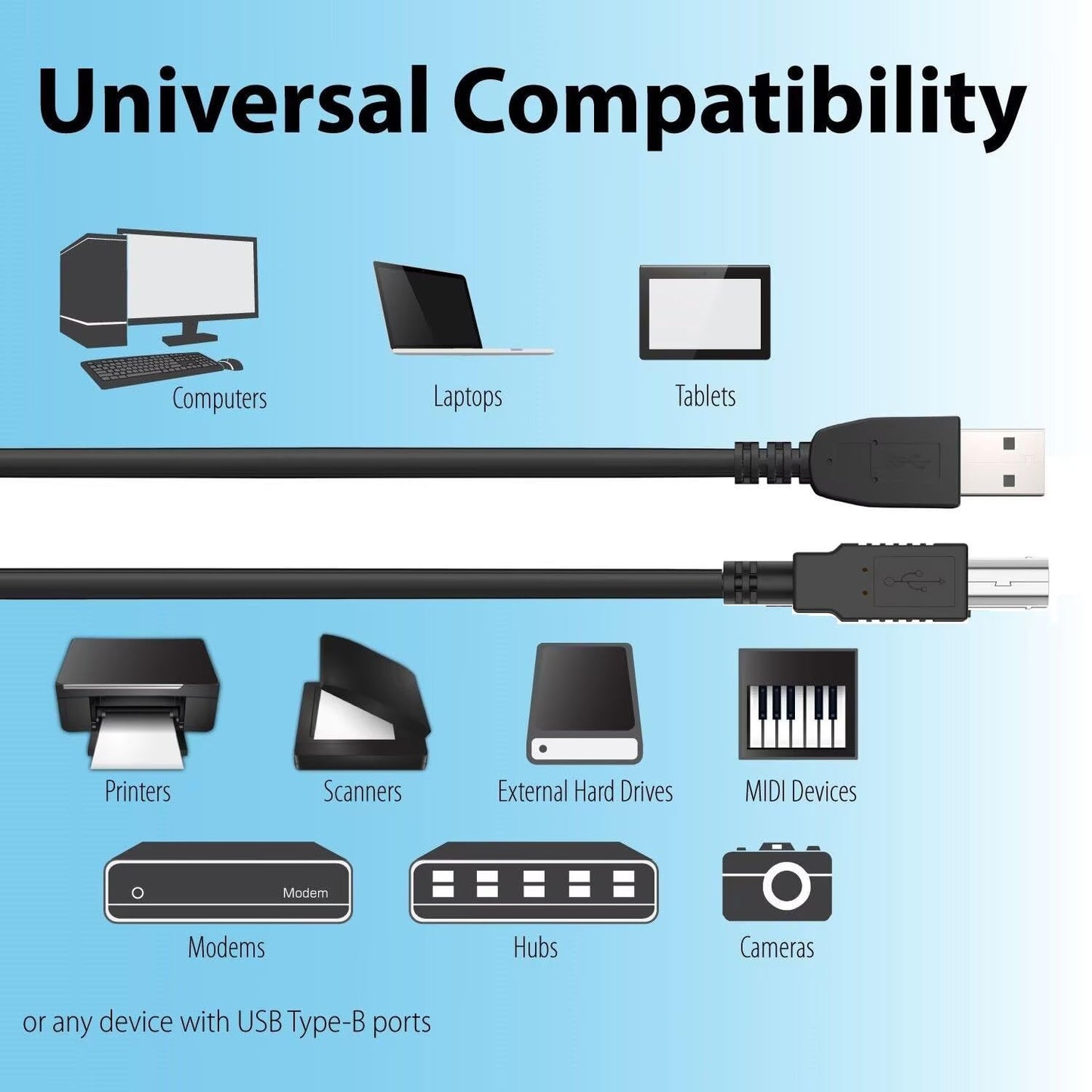 MDCGPower 6ft MS906 MS908 MS908P DS708 USB PC Cable Cord Compatible with Autel MaxiSYS Diagnostic Scanner MaxiSYS Pro