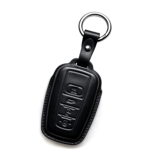 Smyfob Compatible with Toyota Key fob Cover Leather Toyota Keychain Holder case Protector Avalon Camry TRD Corolla Highlander Prius Prime RAV4 Prime CHR Accessories