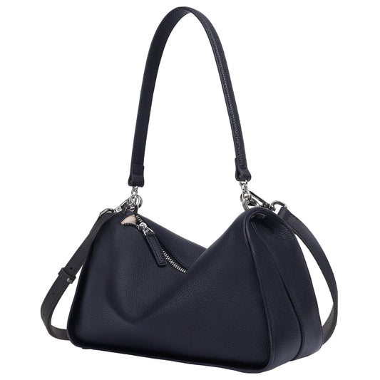 Rosvovo Genuine Leather Purses for Women, Real Leather Women's Crossbody Bag Shoulder bag Handbags Hoho bag with Adjustable Strap, balck,
