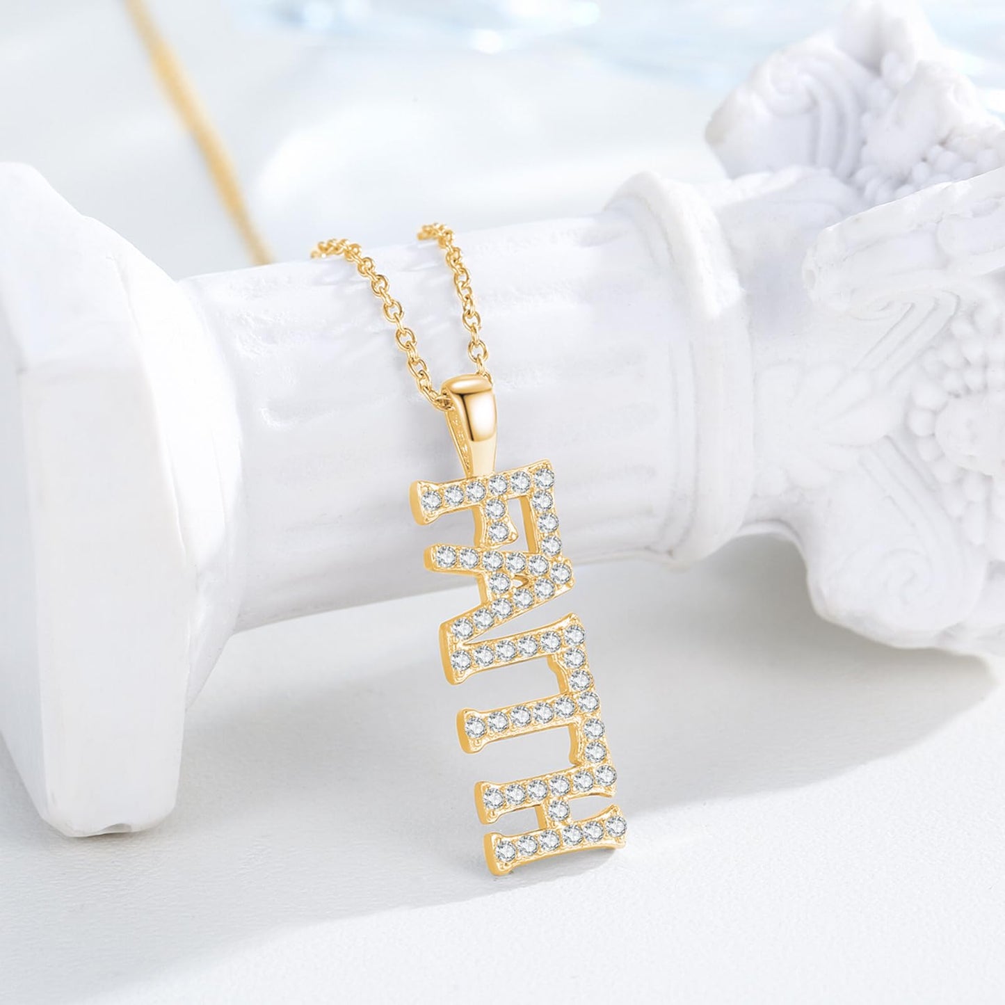 Dreamboat Faith Necklace for Women Sterling Silver 18K Gold Plated Christian Necklace Pendant Confirmation Faith Gifts for Women Religious Jewelry
