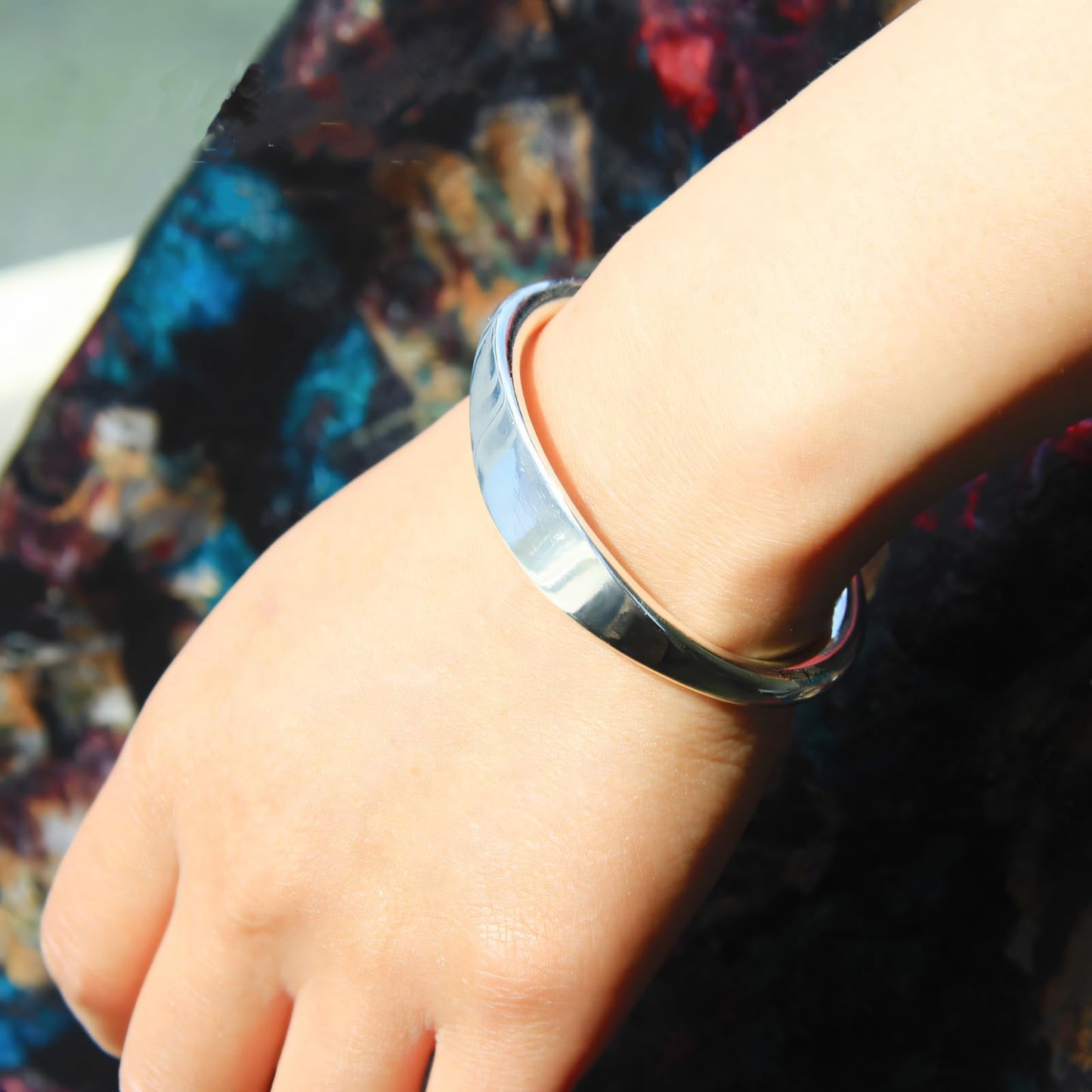 925 Sterling Silver Bangle Bracelets Fahion Open Adjustable Wide Cuff Bracelet for Women Teen Girls Minimalist Unisex Cuff Bracelet High Polish Irregular Cuff Bangles Stackable Bracelet for Men Women