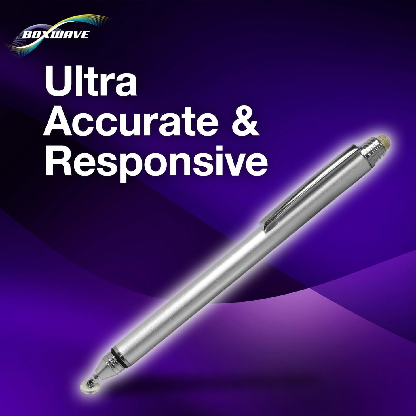BoxWave (11.0 Stylus Pen Compatible with Lenovo Idea Tab in) - DualTip Capacitive Stylus, Fiber Tip Disc Tip Capacitive