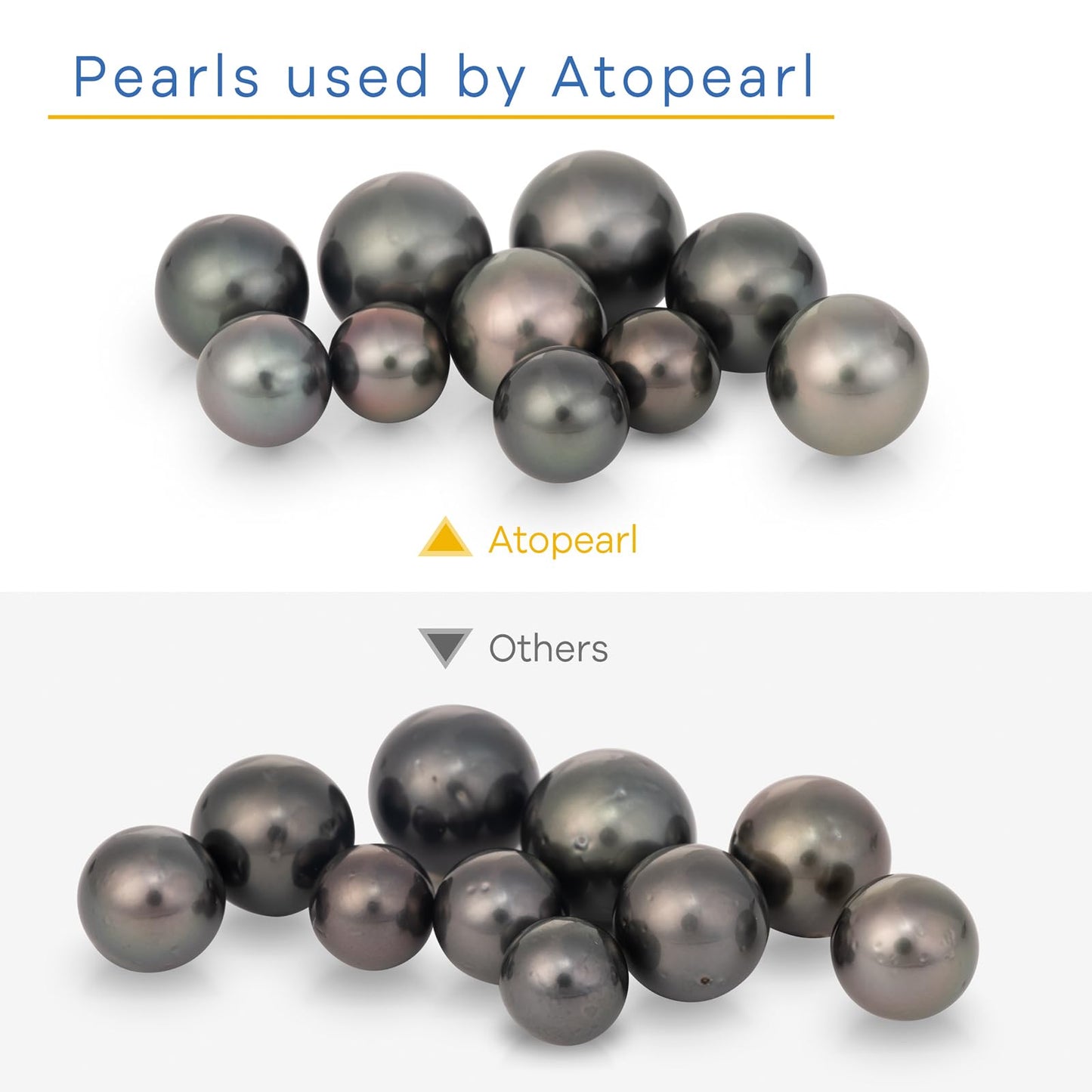 Atopearl Lucky Conch Tahitian Black Pearl with Moissanite Pendant Necklace, 9-10MM AAAA Pearl Gifts for Women Wife Wedding Birthday Anniversary Valentines