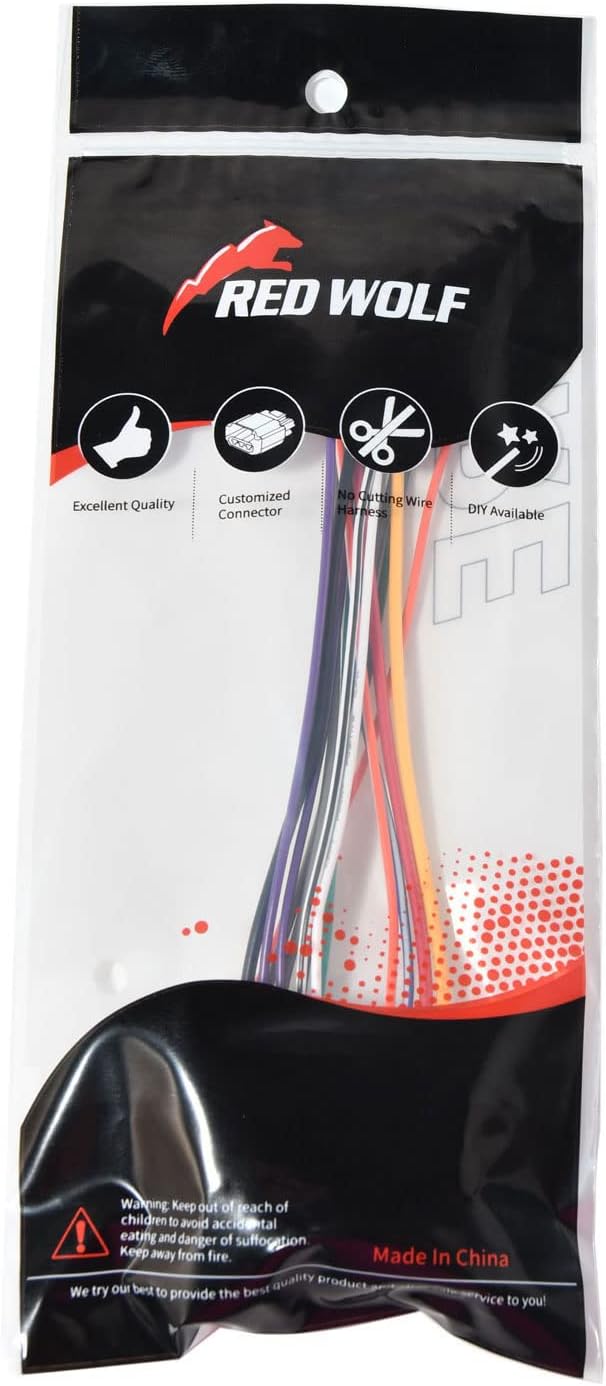 RAV4 1987-2019 RED WOLF Radio Wiring Harness Connector Select for Toyota Camry Corolla Prius Mount Aftermarket Car