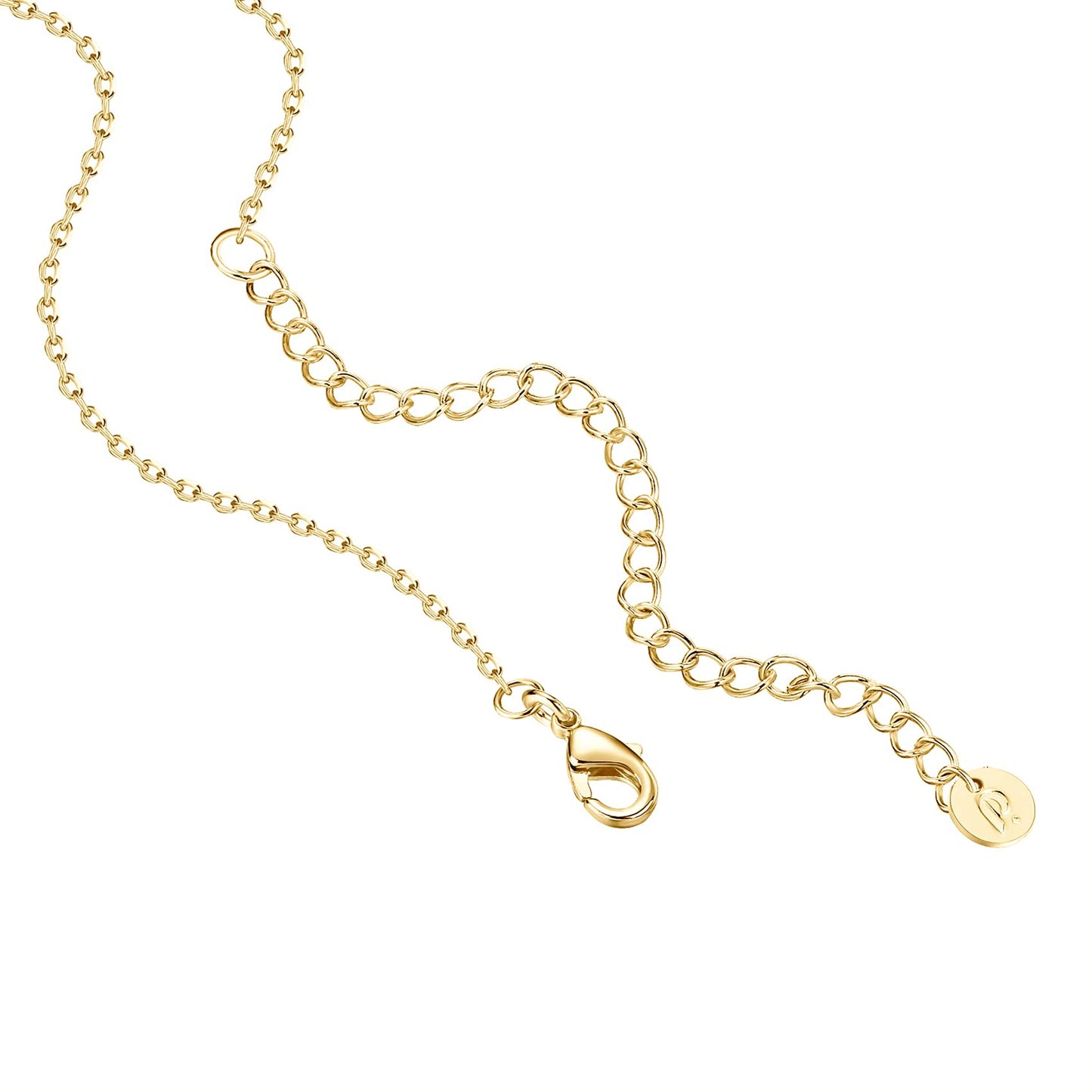 PAVOI 14K Yellow Gold Plated Station Chain Necklaces for Women - Dainty Simulated Diamond Necklace - Layering Cubic Zirconia Chain