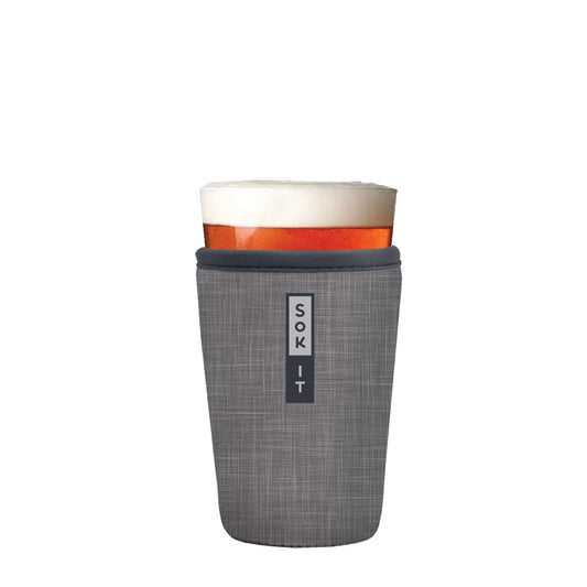 Sok It PintGlassSok Beer Glass Sleeve Insulated Neoprene Cover (Anthracite, Pint Glass Sleeve)