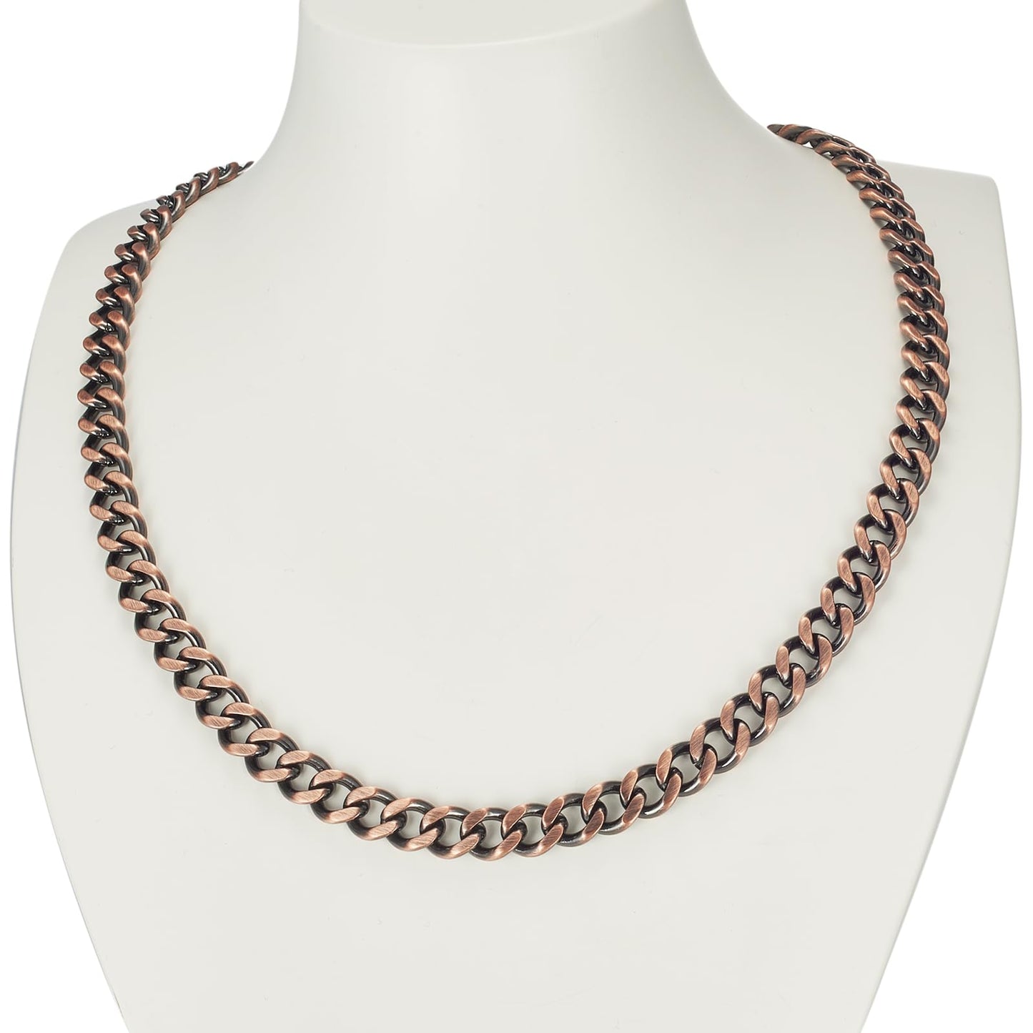 EnerMagiX Copper Necklace for Women Men, 99.9% Pure Copper Hands Copper Chain Recklace, Adjustable Jewelry Gifts（19.7inch）