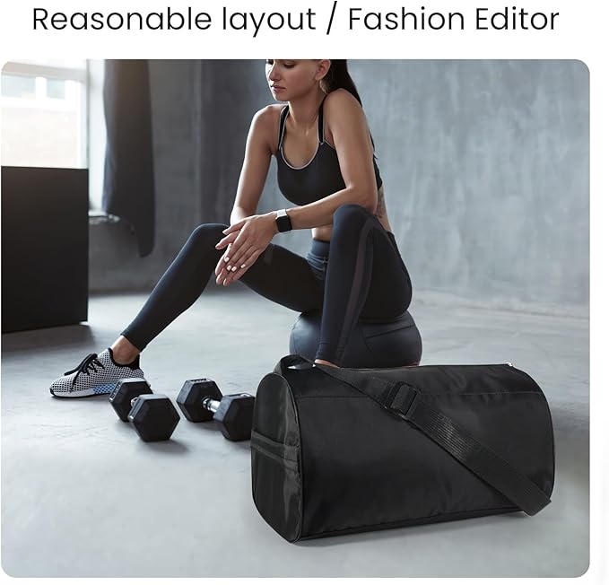 C&F BOGMOST Small Gym Bag for Women & Men,Small Lightweight Duffel Bag Carry On Bags Mini Duffel Travel Bag Waterproof Sports Bags for Workout/Sport/Travel, Brown