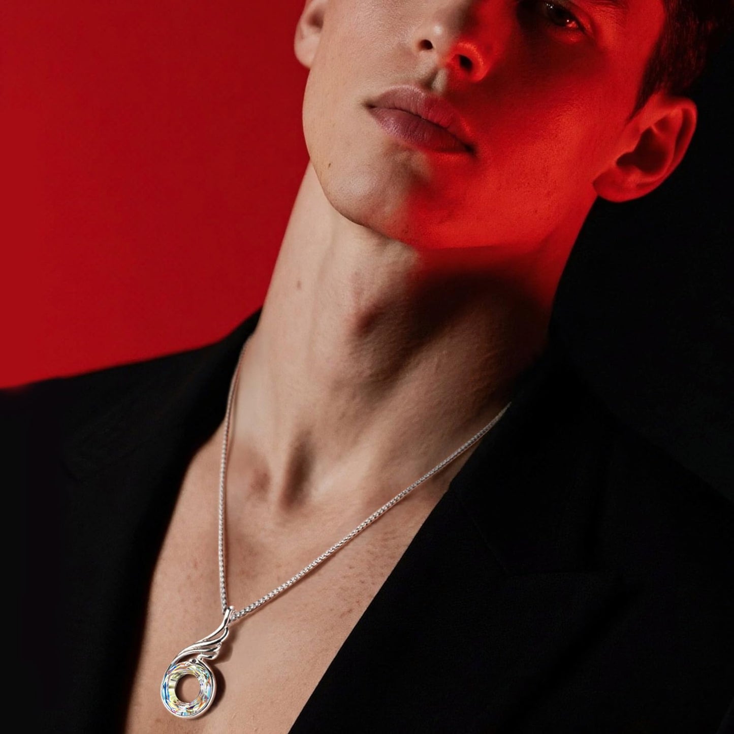 Kate Lynn Phoenix Necklaces for Men Women Pendant Necklace, Unique Birthday Gifts for Women Men, Christmas Mothers Day Gifts for Mom Wife Daughter Fathers Day Jewelry for Dad Husband, Womens Mens Crystal Jewelry