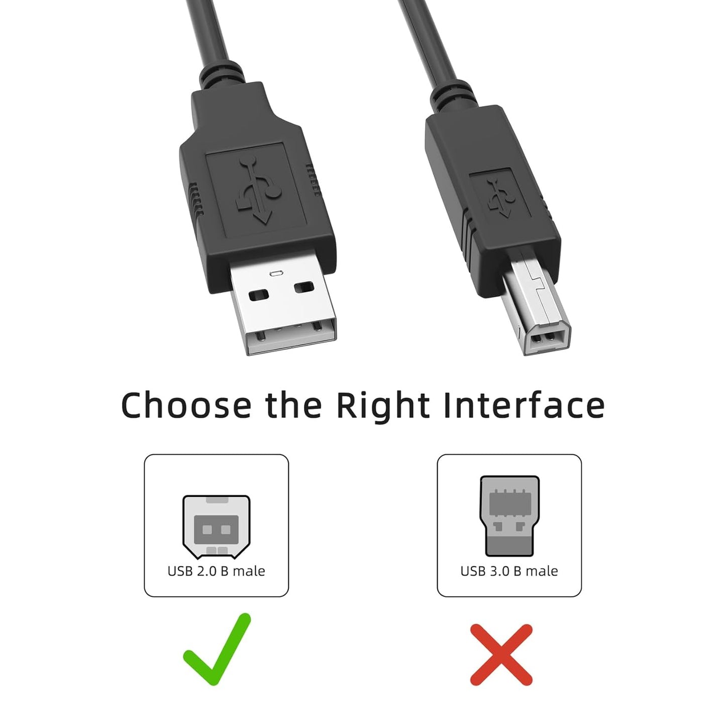 XMHEIRD 6ft 4XL USB Cable Wire Cord for Dymo LabelWriter Thermal Sticker Label Printer
