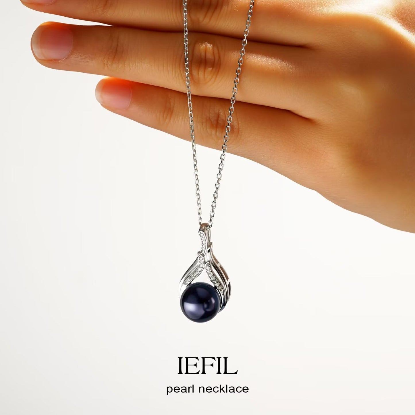 Iefil Gifts for Wife - Wife Birthday Gift Ideas | Pearl Necklace for Women, Black Pearl Jewelry