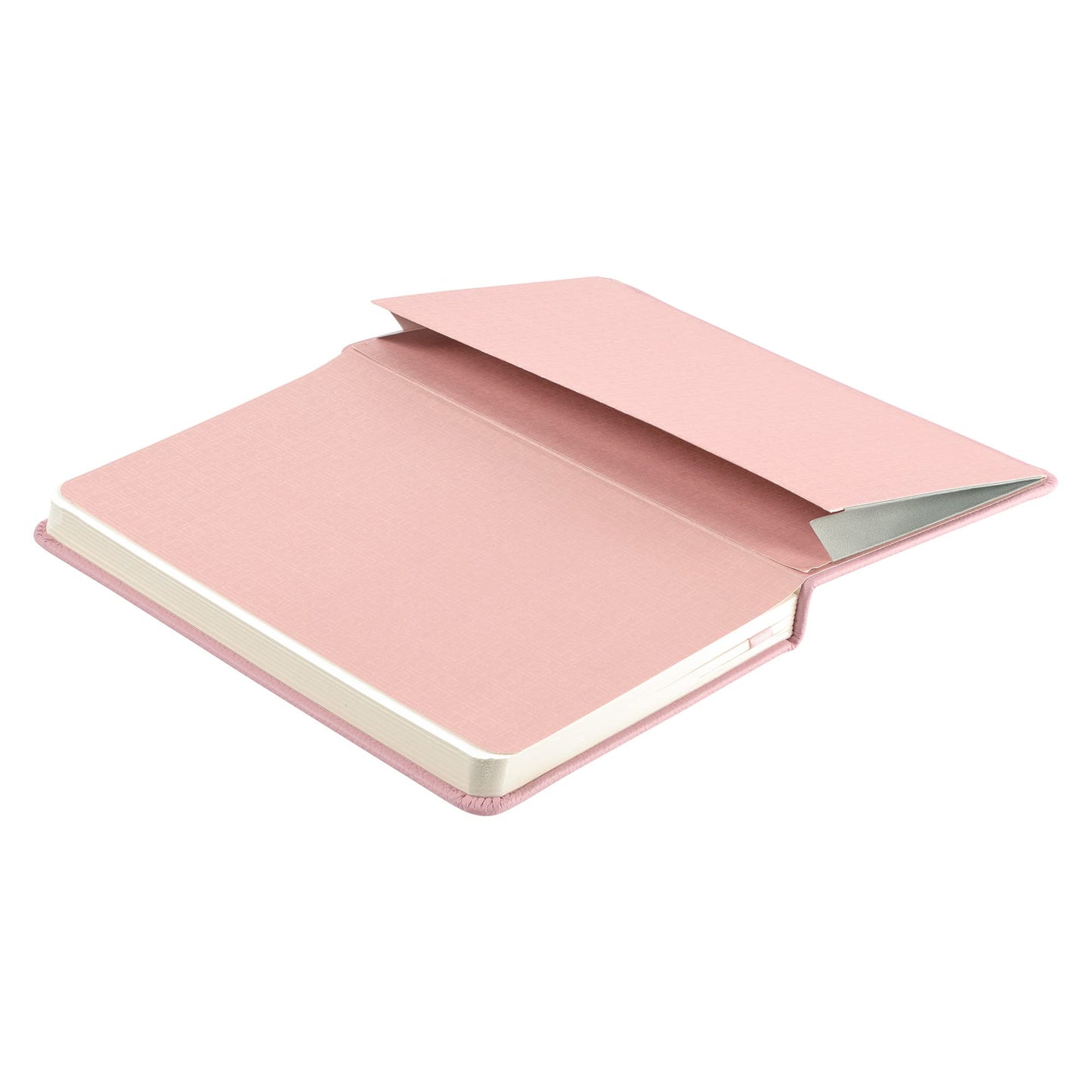 Leatherpress Leather Notebook, Writing Journal, Full-Grain Leather, Narrow Ruled Paper, Notebooks for Work & School, Quartz Pink (8.4" x 5.4”)