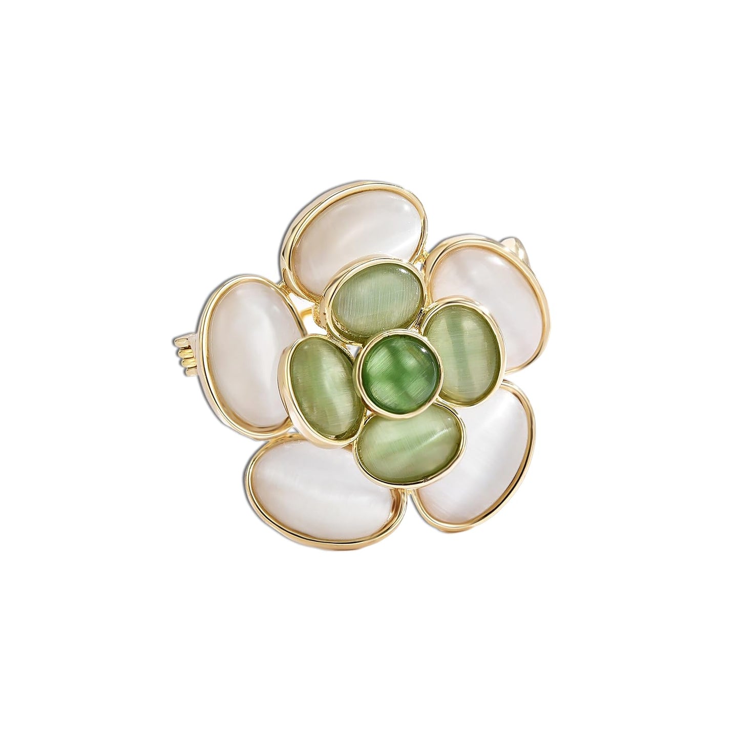 EMEGCY Camellia Brooch for Women Camellia Flower Brooch Pin 18K Gold-plated Flower Lapel Pin Jewelry Gifts for Mom Wife Birthday Valentine's Day