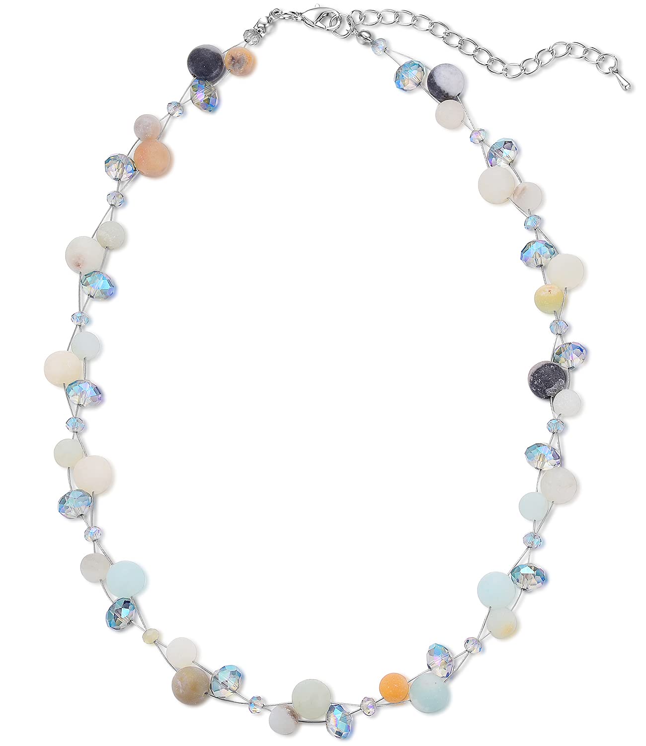Short Beaded Turquoise Necklace For Women - Fashion Jewelry with Pearl and Crystal Bead, Birthday Gifts For Women (27-Green)
