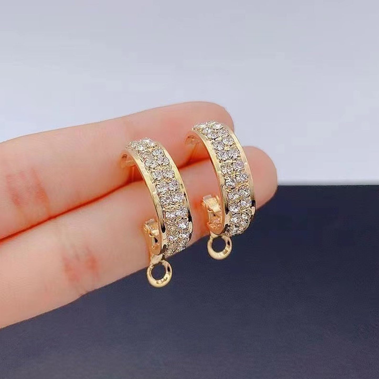 Lymphatic Activity Hoop Earrings, Lymphatic Drainage Slimming Hoop Earrings Lymphvity Germanium Earrings Cubic Zirconia Earrings Jewelry Gifts for Women (g+s)