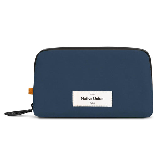 Native Union Stow Lite Organizer W.F.A Tech Organizer – Minimalist Travel Pouch Made of Recycled Materials for Everyday Accessory Storage & Protection – Stores Cables, Chargers & More (Navy)