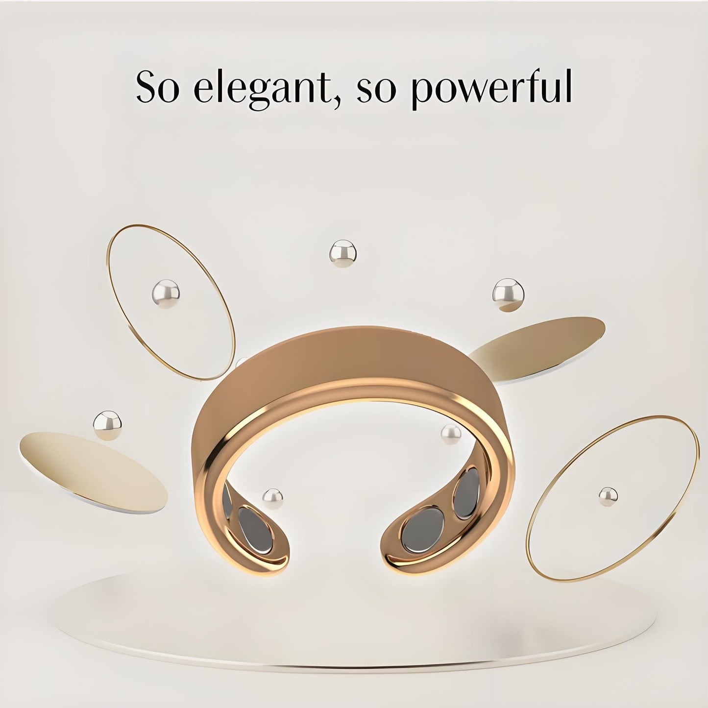 LIU JUN Rings for Women, Magtherapy Lymphatic Drainage Titanium Ion Rings Lymph Nodes Acupuncture Therapy Open Olux Ring For Women Men Health Jewelry Gifts(2magnts-gold+silver)