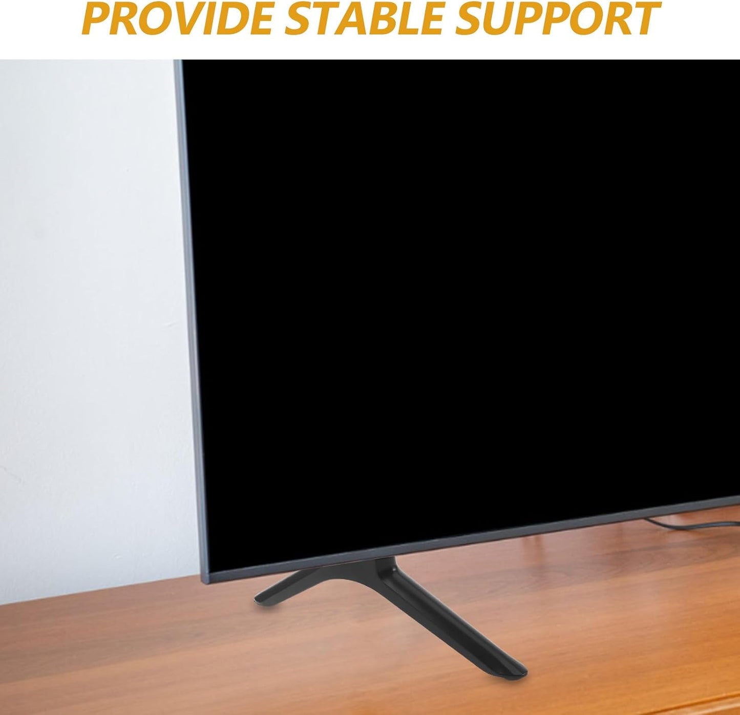 MUSISALY 2 40 Inch Pairs TV Stand Legs: Smart TV Support with Hardware, Non-Slip Pedestal Feet for Flat Screen