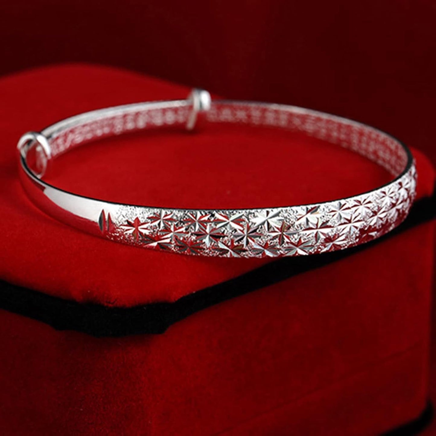 XBKOJBA Womens Silver Bangle Bracelets Ladies Fashion Jewelry Handmade Bracelet for Mothers Day Gifts