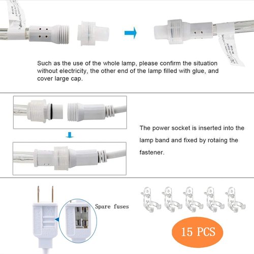 50ft 360 LED Rope Lights - Waterproof Connectable Tube Lights with 8 Modes | Purple Outdoor & Indoor Decor