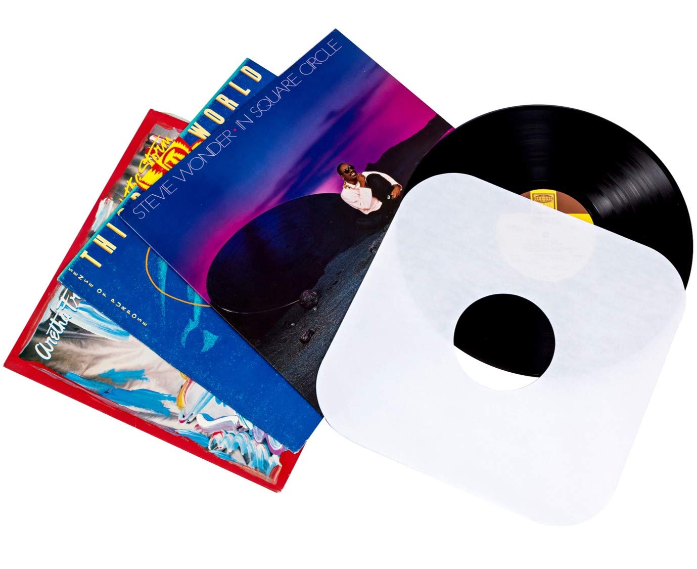 Vinyl Record Inner Paper Sleeves – Premium Archival Quality Covers for 12 Inch LP Albums – 50 Pack