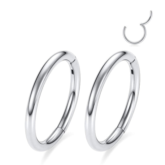 GAGABODY 20g Cartilage Earring Rook Daith Earrings 6mm Tragus Earrings Anti-Tragus Earring Silver Nose Ring Hoop Nose Rings 20 Gauge