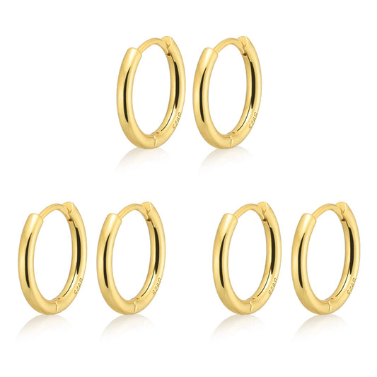 Gokeey Small Gold Huggie Hoop Earrings for Women 14K Gold Plated Lightweight Hoop Earrings Set for Women Hypoallergenic Earrings Gifts