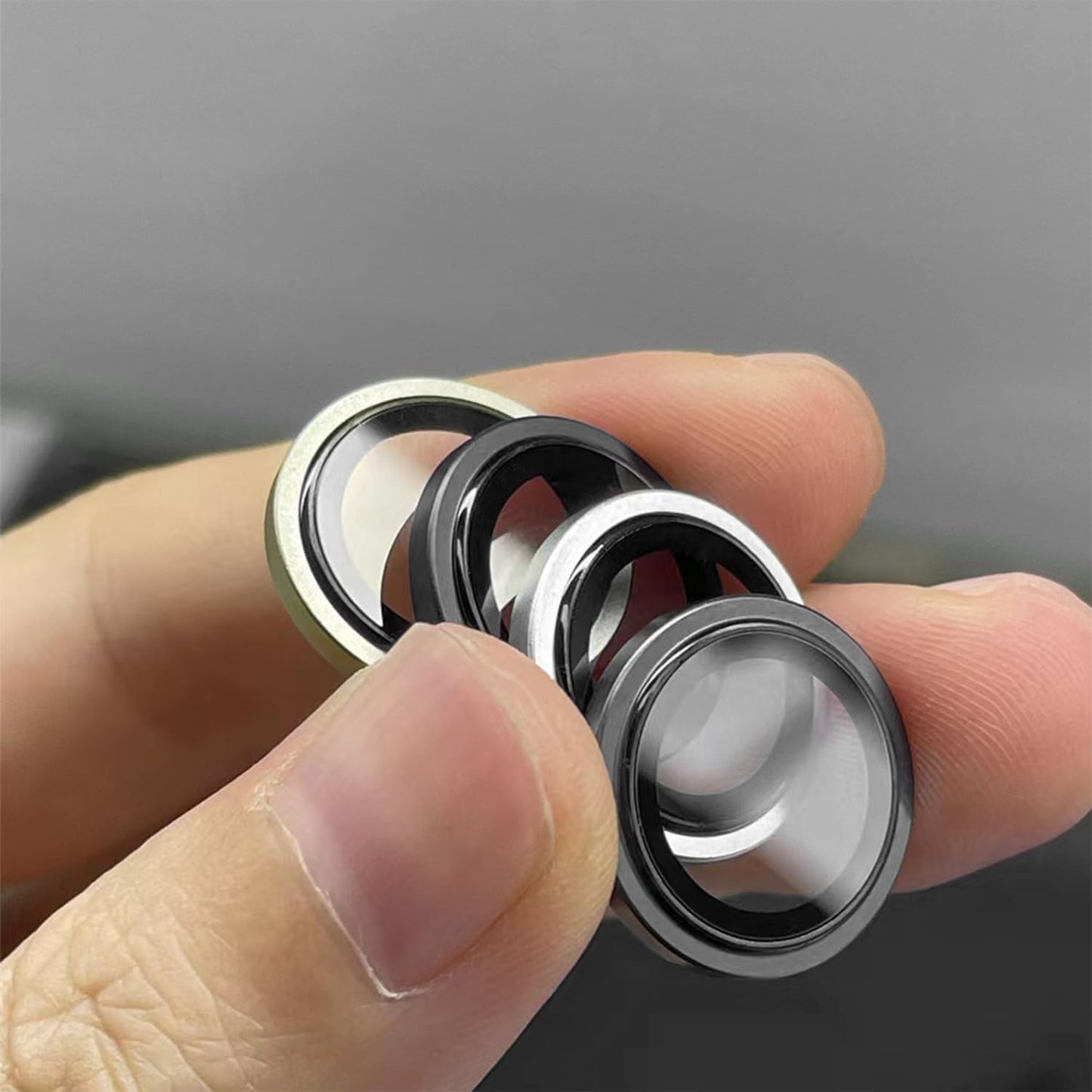 14 14 9H TENOC Camera Lens Protector for iPhone & iPhone Plus, Tempered Glass Camera Screen Cover, Black Metal