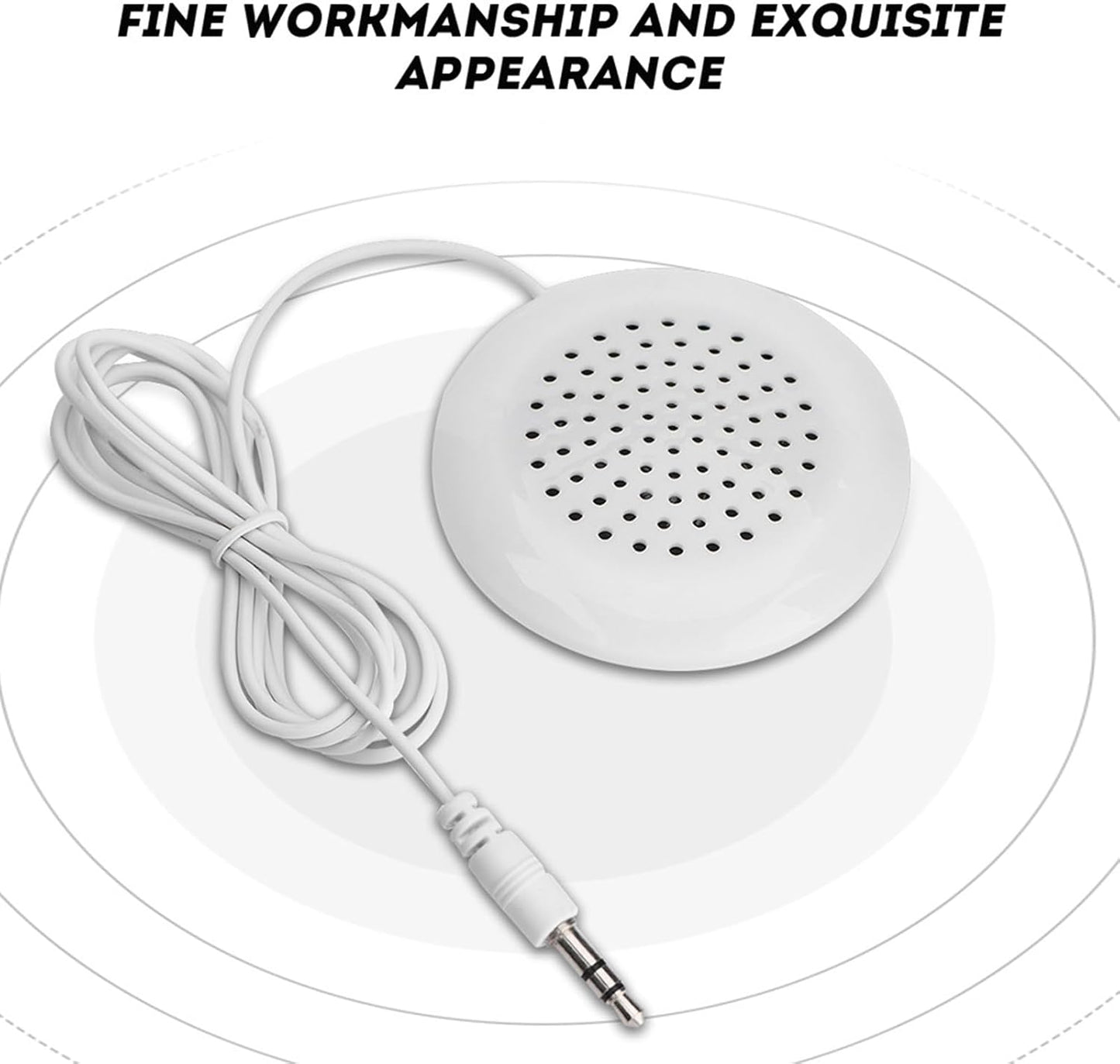 WQAPVHBG 3.5mm 2.4in 0.6in Mp3, Mp4, Portable DIY Pillow Speaker, White Mini Stereo Speaker, Mini Portable Line