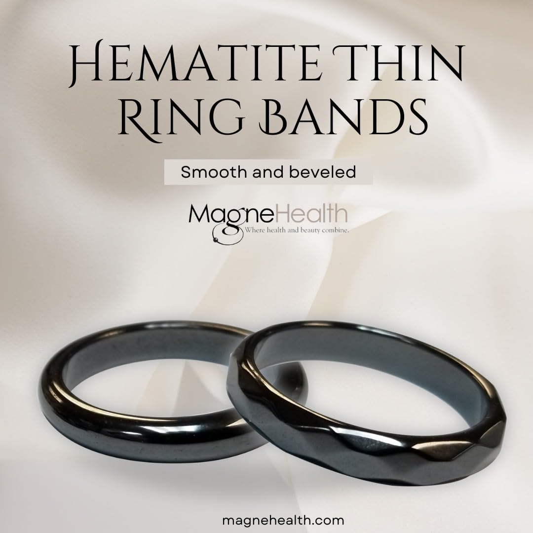 MAGNEHEALTH Holiday Hangover Hematite Ring, Elegant Magnetic Hematite Ring as Jewelry for Men and Women (Size 10)
