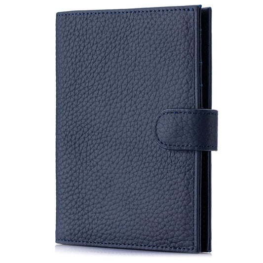 LnxLtw RFID Leather Passport Holder for Travel Women & Men – Slim Passport Wallet for Womens with Card Slots, Zippered Coins Pocket and Cash Holder Mother's Day Gift (Sapphire Blue)