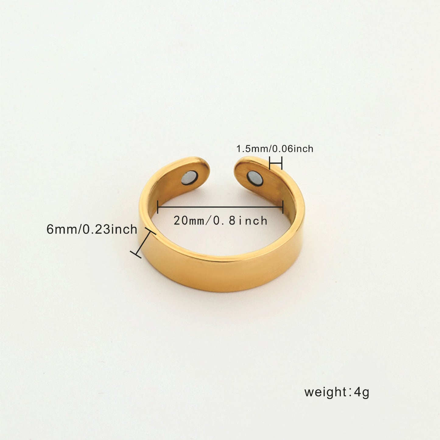 LIU JUN Rings for Women, Magtherapy Lymphatic Drainage Titanium Ion Rings Lymph Nodes Acupuncture Therapy Open Olux Ring For Women Men Health Jewelry Gifts (silver)