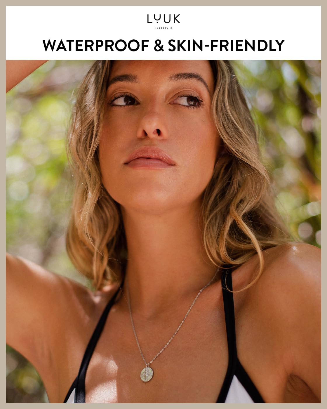 LUUK LIFESTYLE Stainless steel Honeybee pendant, 14k Silver plated necklace, HAPPINESS Gift Card, 19 IN adjustable waterproof sturdy chain, Gift for women, vacation dainty chic modern trendy aesthetic