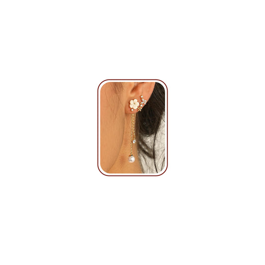 Pearl Earrings for Women, 14k Gold Plated Trendy Diamond Pearl Drop Earrings Hypoallergenic Dainty Bridal Gifts Wedding jewelry for Women