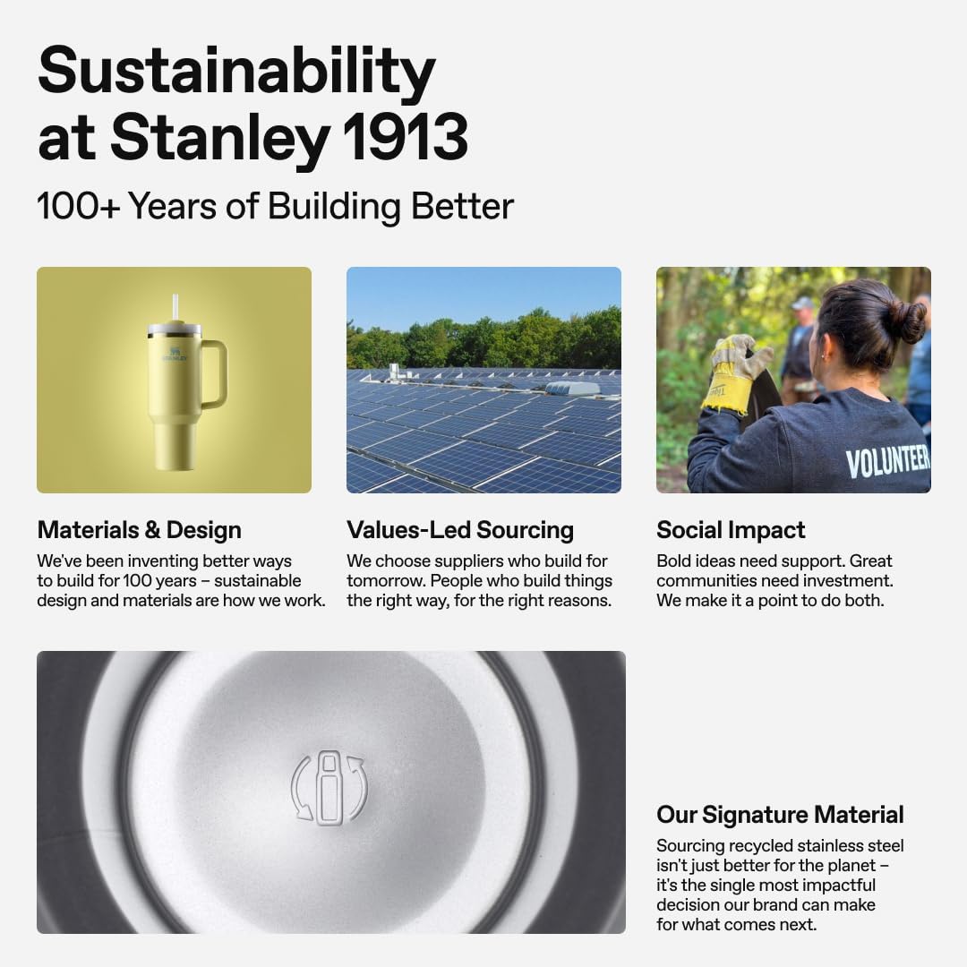 STANLEY Quencher H2.0 Tumbler - Insulated 14 oz Stainless Steel Cup with Handle & Straw | BPA-Free Daffodil