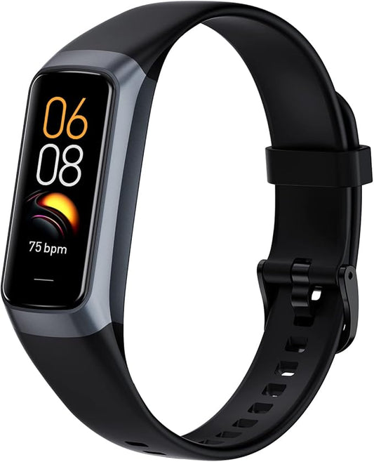 Fitness Tracker with 24/7 Heart Rate Blood Oxygen Sleep Monitor,Activity Tracker with 1.1" AMOLED Touch Color Screen, Multiple Sport Modes Step Counter,IP68 Waterproof for Women Men