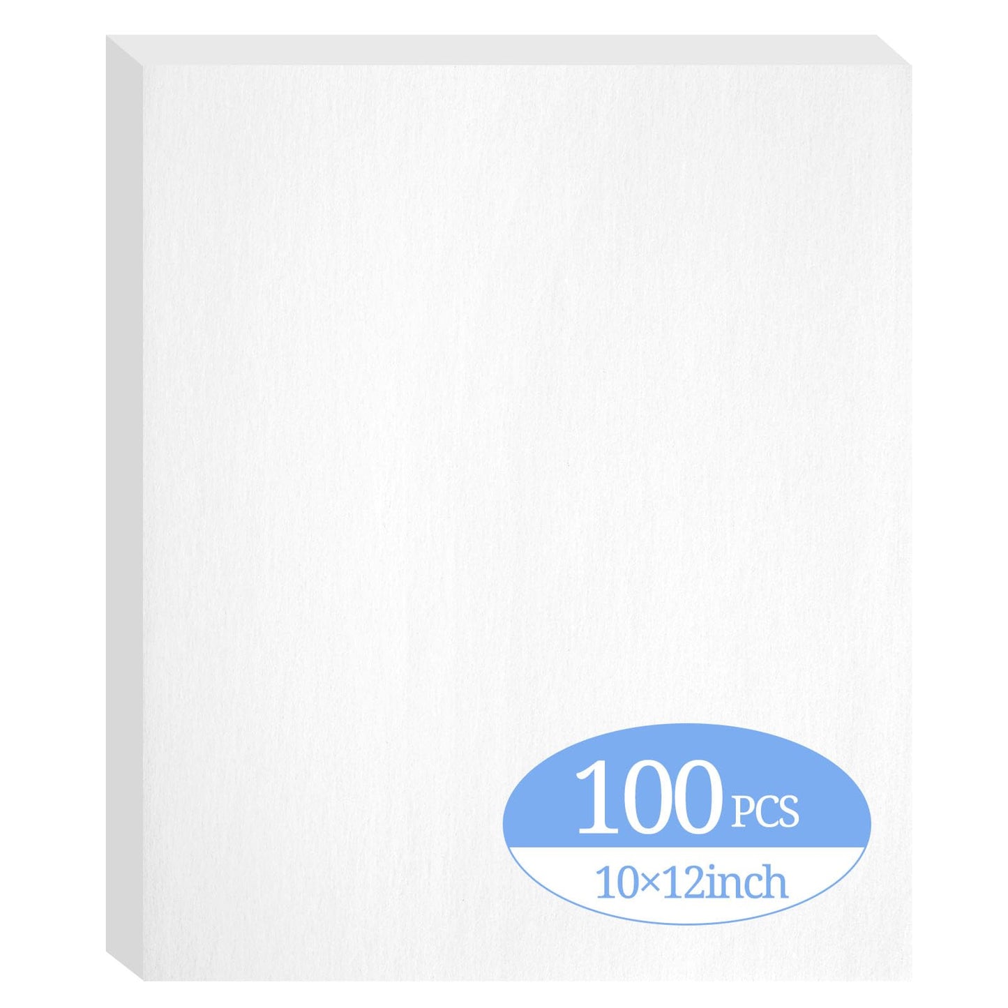 Tear Away Embroidery Stabilizer 10 x 12, 100 Precut Sheets, 1.8 oz Medium Weight Backing for 5x7 Hoops, Easy Tear for Patches, Hats, Applique and Small Projects